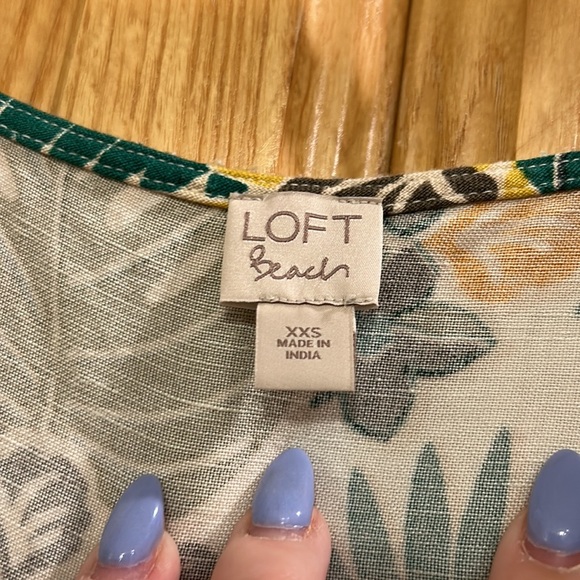 Loft Beach Tropical Print Wrap Dress - Picture 10 of 11